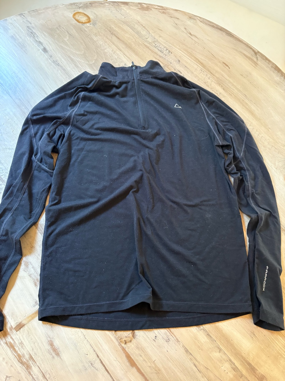 Paradox Black Long-Sleeve Quarter-Zip merino